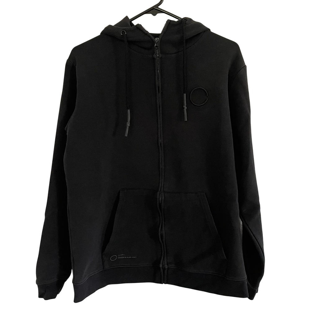 Cloak Hidden in Plain Sight Full Zip Zip Hoodie Black Women Size M Utility GUC